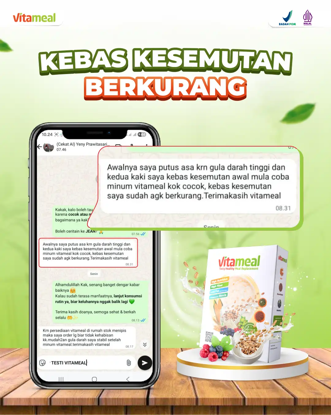 KEBAS KESEMUTAN BERKURANG